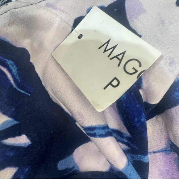 Maggy London Blue White Sleeveless Midi Dress - Picture 4 of 5